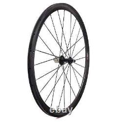 Road Bike Carbon Wheels 38mm Depth 25mm Width U Shape 700C Tubuless 3K UD Matte