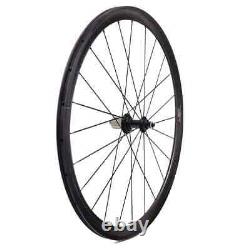 Road Bike Carbon Wheels 38mm Depth 25mm Width U Shape 700C Tubuless 3K UD Matte