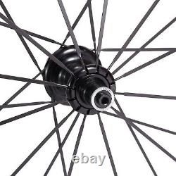 Road Bike Carbon Wheels 50mm Alum Alloy Brake Straight Pull R36 hub Sapim Spokes