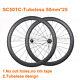 Road Bike Carbon Wheels 50mm Depth 25mm Wide Wheels Tubeless 20/24 Holes
