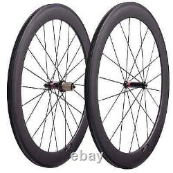 Road Bike Carbon Wheels 60mm Tubuless Ready No Holes on The Rims Bike Wheelset