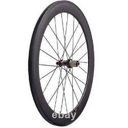 Road Bike Carbon Wheels 60mm Tubuless Ready No Holes on The Rims Bike Wheelset