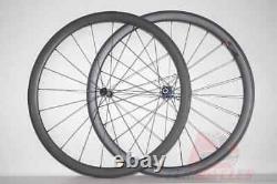 Road Bike Carbon Wheels 700c 38mm 23mm Tubular Straight Pull Hubs 20 24 Holes