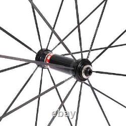 Road Bike Carbon Wheels 88mm 25mm Width Straight Pull Hub Bicycle Wheelset