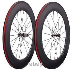 Road Bike Carbon Wheels 88mm 25mm Width Straight Pull Hub Bicycle Wheelset