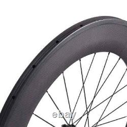 Road Bike Carbon Wheels 88mm 25mm Width Straight Pull Hub Bicycle Wheelset