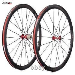 Road Bike Carbon Wheels Bicycle Wheelset Clincher Basalt Rim Brake Novatec 38mm