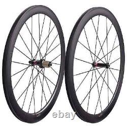 Road Bike Carbon Wheels Depth 50mm Straight Pull Hub Tubuless Bicycle Wheelset