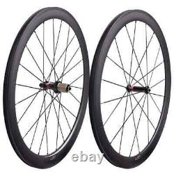 Road Bike Carbon Wheels Depth 50mm Straight Pull Hub Tubuless Bicycle Wheelset