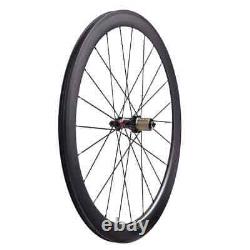 Road Bike Carbon Wheels Depth 50mm Straight Pull Hub Tubuless Bicycle Wheelset