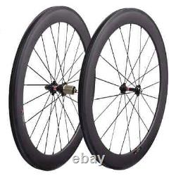 Road Bike Carbon Wheels U Shape Width 25mm Tubuless Rims Bicycle Wheelset