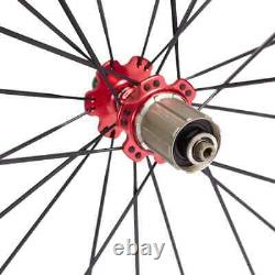 Road Bike Carbon Wheels U Shape Width 25mm Tubuless Rims Bicycle Wheelset