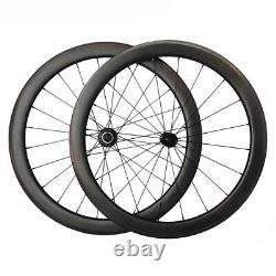 Road Bike Carbon Wheelset 700c 25mm Width Rim Brake Clincher/Tubeless 20 24Holes
