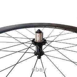 Road Bike Carbon Wheelset 700c 25mm Width Rim Brake Clincher/Tubeless 20 24Holes