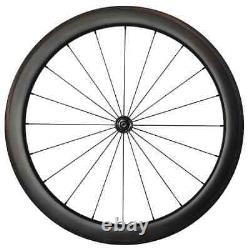 Road Bike Carbon Wheelset 700c 25mm Width Rim Brake Clincher/Tubeless 20 24Holes