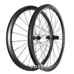 Road Bike Carbon Wheelset 700c 35/38/45/50mm Depth 25mm Width Clincher Tubeless