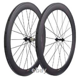 Road Bike Carbon Wheelset Depth 60mm Width 25mm Clincher Tubular Bicycle Wheels