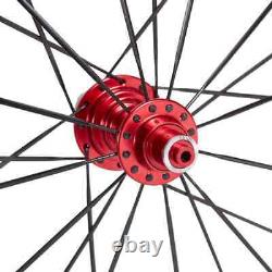 Road Bike Carbon Wheelset Depth 60mm Width 25mm Clincher Tubular Bicycle Wheels