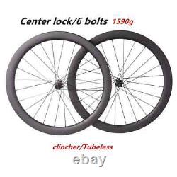Road Bike Disc Braket Center Lock Straight Pull Hub Carbon Wheels 35/47/50/62mm