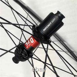 Road Bike Disc Braket Center Lock Straight Pull Hub Carbon Wheels 35/47/50/62mm