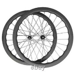Road Bike Wave Carbon Wheels 700C 45 5028mm Disc Brake Wheelset 36T Ratchet