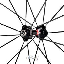 Road Bike Wheels 50mm Depth 25mm V-Brake 700C Carbon Clincher Bicycle Wheelset