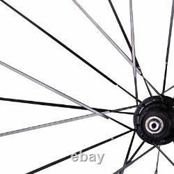 Road Bike Wheels Carbon Wheelset Clincher Matt 700C Quickly Release Rim Brak