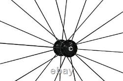 Road Bike Wheels Clincher Carbon Wheelset Tubeless Matt 700C Race 55mm Rim Brake