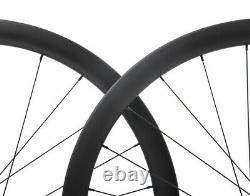 Road Bike Wheels Disc brake Clincher Carbon Wheelset 700C Matt Cycle Race 38mm