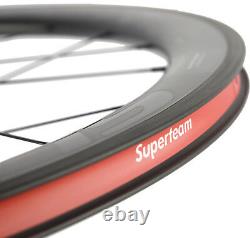 Road Bike Wheels Full Carbon Fiber Bicycle Wheels 700C 38/50/60/88mm Front+Rear