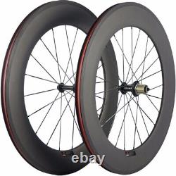 Road Bike Wheelset Depth 88mm Clincher Carbon Racing Bike Wheels 3K Matte