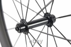 Road Bike Wheelset Depth 88mm Clincher Carbon Racing Bike Wheels 3K Matte