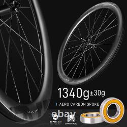 Road Carbon Wheel 46/50MM Ceramic Tubless Clincher AERO Carbon Spokes Disc Brake