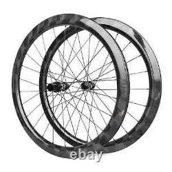 Road Gravel Bicycle Carbon Wheels 700c Disc Brake Clincher Tubeless Wheelset