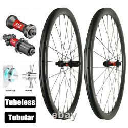 Road Gravel Bike Carbon Wheelset Bicycle Wheel DT240 Hub Disc Brake Tubeless