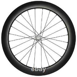 Road Gravel bike 55mm Deep Carbon Wheels Clincher Tubeless 25mm Wide Center Lock