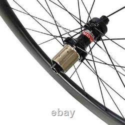 Road Gravel bike 55mm Deep Carbon Wheels Clincher Tubeless 25mm Wide Center Lock