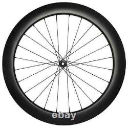 Road Gravel bike 55mm Deep Carbon Wheels Clincher Tubeless 25mm Wide Center Lock