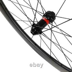 Road Gravel bike 55mm Deep Carbon Wheels Clincher Tubeless 25mm Wide Center Lock