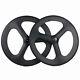 Road Track Bicycle Fixe Gear Carbon 3 Spoke Wheels Clincher Integrated Wheelset