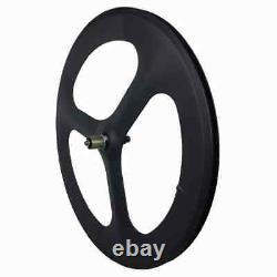 Road Track Bicycle Fixe Gear Carbon 3 Spoke Wheels Clincher Integrated Wheelset