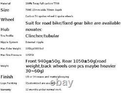Road Track Bicycle Fixe Gear Carbon 3 Spoke Wheels Clincher Integrated Wheelset
