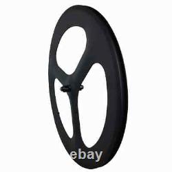 Road Track Bicycle Fixe Gear Carbon 3 Spoke Wheels Clincher Integrated Wheelset
