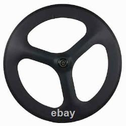 Road Track Bicycle Fixe Gear Carbon 3 Spoke Wheels Clincher Integrated Wheelset