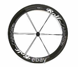 Rolf TDF 58 Road Bike Front Wheel 700c Tubular Carbon Rim Brake QR Black