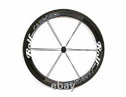 Rolf TDF 58 Road Bike Front Wheel 700c Tubular Carbon Rim Brake QR Black