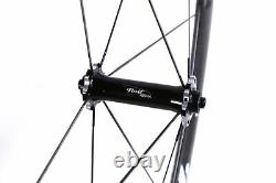 Rolf TDF 58 Road Bike Front Wheel 700c Tubular Carbon Rim Brake QR Black