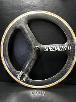 SPECIALIZED 700c 8SPD REAR TRI SPOKE CARBON ROAD BIKE WHEEL DUPONT SHIMANO TREK