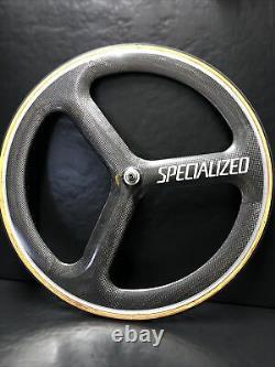 SPECIALIZED 700c 8SPD REAR TRI SPOKE CARBON ROAD BIKE WHEEL DUPONT SHIMANO TREK