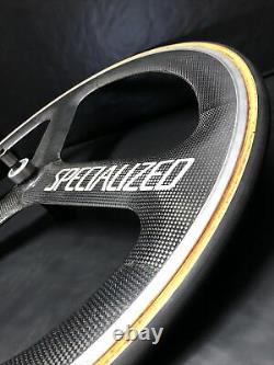 SPECIALIZED 700c 8SPD REAR TRI SPOKE CARBON ROAD BIKE WHEEL DUPONT SHIMANO TREK